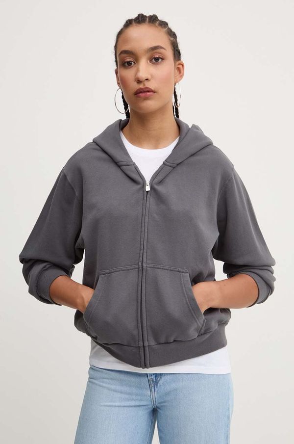 Hollister Co. Dukserica Hollister Co. za žene, boja: siva, s kapuljačom, bez uzorka, KI352-4151