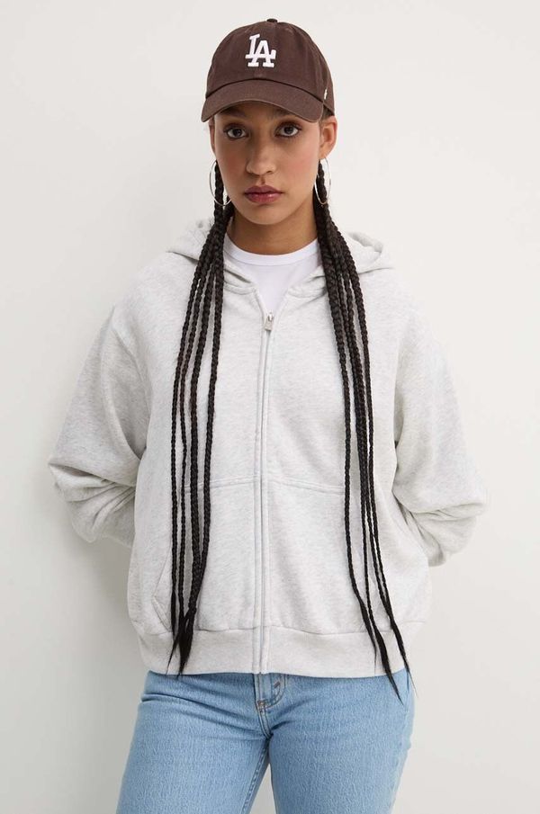 Hollister Co. Dukserica Hollister Co. za žene, boja: siva, s kapuljačom, melanž, KI352-4151