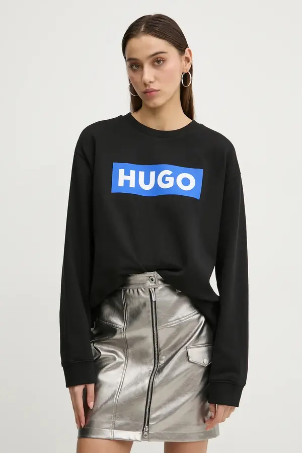 Hugo Blue Dukserica Hugo Blue za žene, boja: crna, s tiskom, 50522425