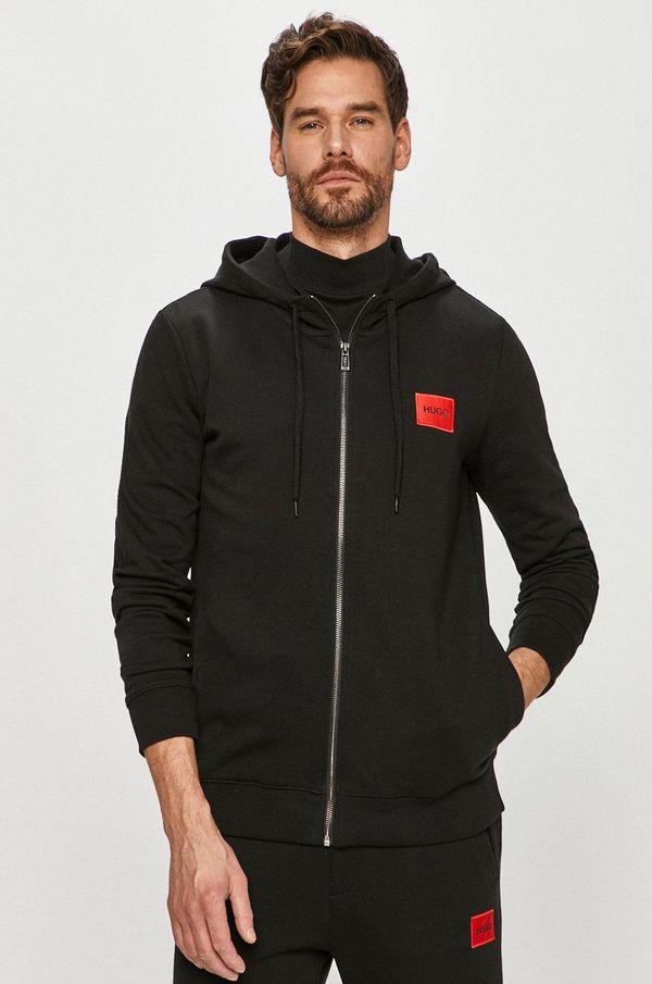 Hugo Dukserica Hugo za muškarce, boja: crna, s kapuljačom