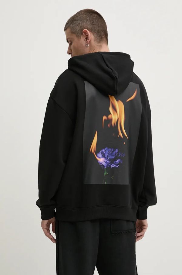 Hugo Dukserica HUGO za muškarce, boja: crna, s kapuljačom, s tiskom, 50521288