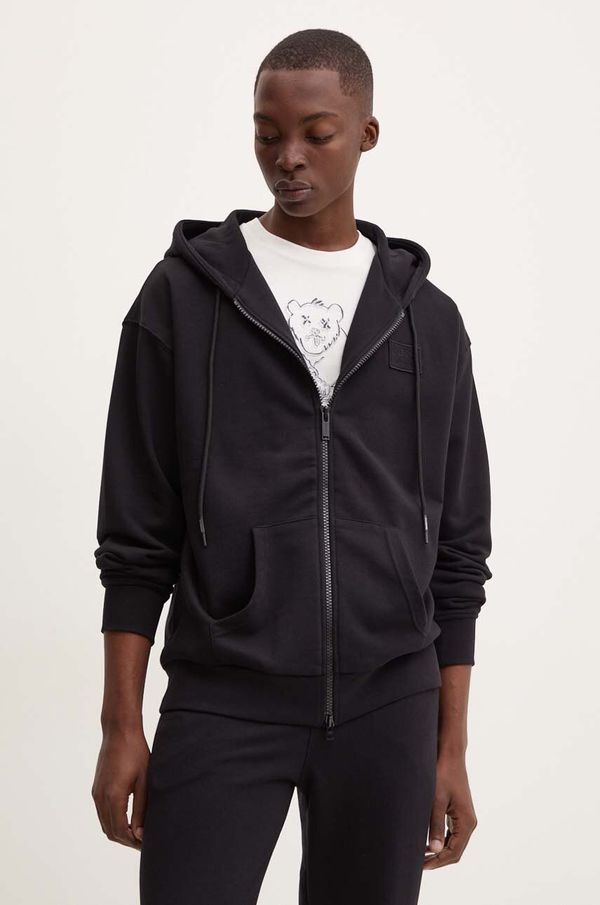 Iceberg Dukserica Iceberg za muškarce, boja: crna, s kapuljačom, bez uzorka, E066 6317