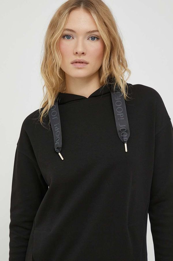 Joop! Dukserica Joop! za žene, boja: crna, s kapuljačom, bez uzorka