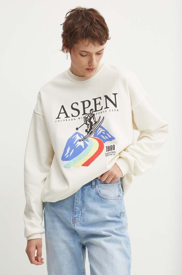 Kaotiko Dukserica Kaotiko boja: bež, s aplikacijom, AM030-01-G002