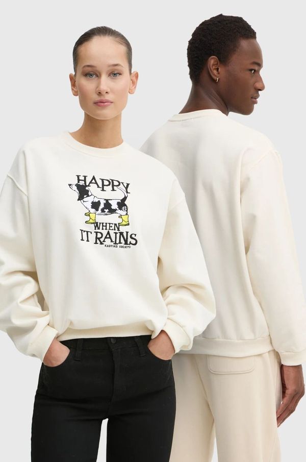 Kaotiko Dukserica Kaotiko boja: bež, s aplikacijom, AN039-01-M002