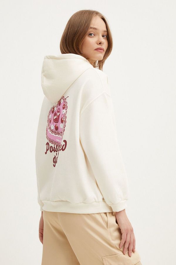 Kaotiko Dukserica Kaotiko boja: bež, s kapuljačom, s aplikacijom, AP018-01-M002