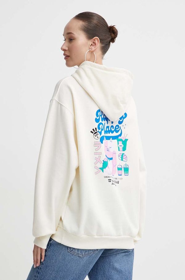 Kaotiko Dukserica Kaotiko boja: bež, s kapuljačom, s tiskom