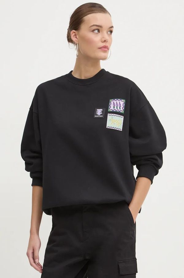 Kaotiko Dukserica Kaotiko boja: crna, s aplikacijom, AP018-02-G002