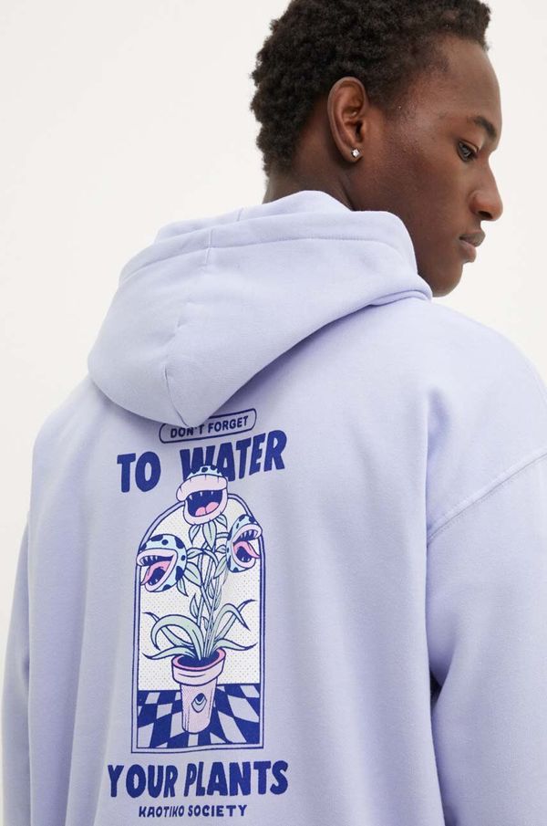 Kaotiko Dukserica Kaotiko boja: ljubičasta, s kapuljačom, s tiskom, AP029-01-M002