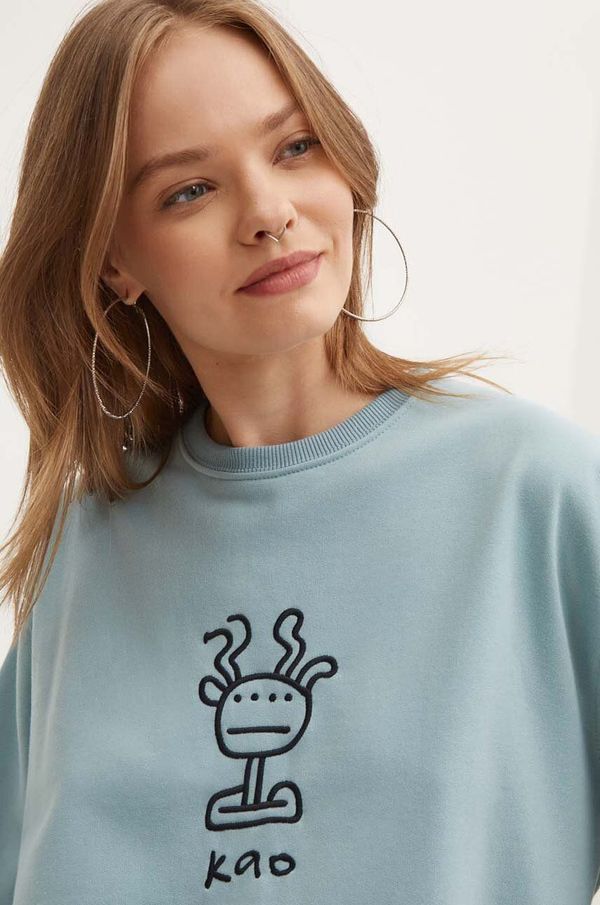 Kaotiko Dukserica Kaotiko boja: tirkizna, s aplikacijom, AP009-01-M002