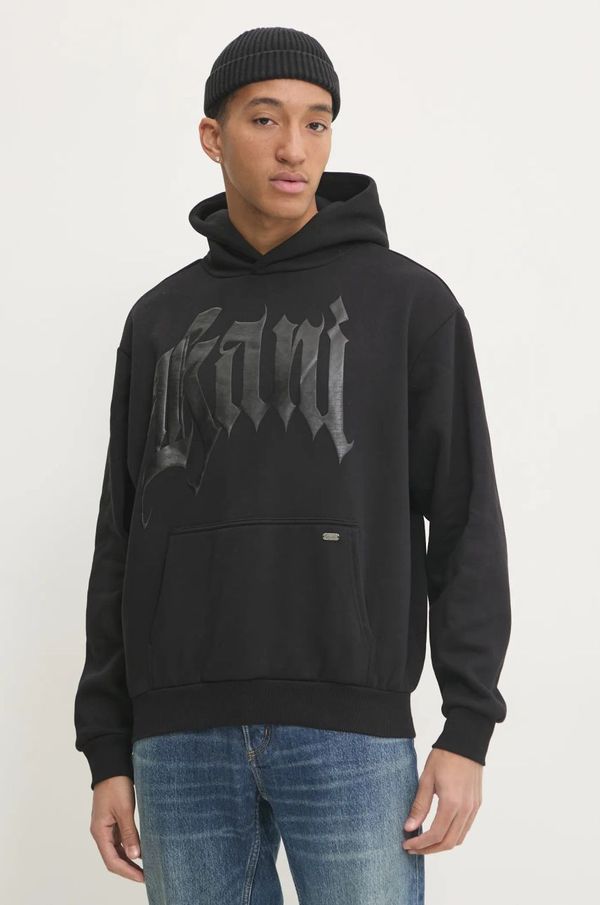 Karl Kani Dukserica Karl Kani za muškarce, boja: crna, s kapuljačom, s tiskom, 60210182