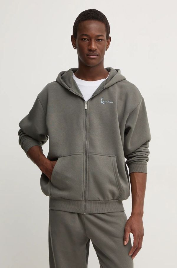 Karl Kani Dukserica Karl Kani za muškarce, boja: siva, s kapuljačom, s tiskom, 60220059