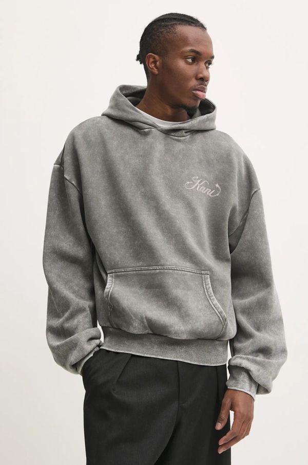 Karl Kani Dukserica Karl Kani za muškarce, boja: siva, s kapuljačom, s uzorkom, 60210184