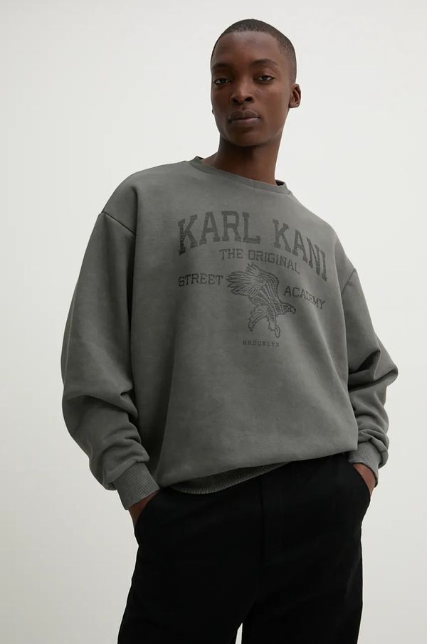 Karl Kani Dukserica Karl Kani za muškarce, boja: siva, s tiskom, 60290006