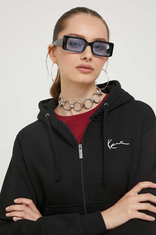 Karl Kani Dukserica Karl Kani za žene, boja: crna, s kapuljačom, bez uzorka