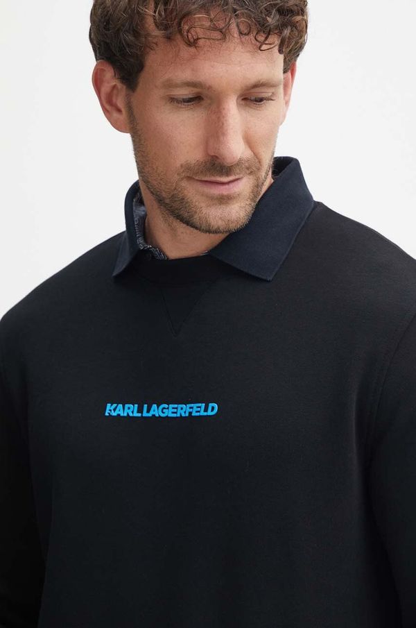 Karl Lagerfeld Dukserica Karl Lagerfeld za muškarce, boja: crna, s tiskom, 543910.705404