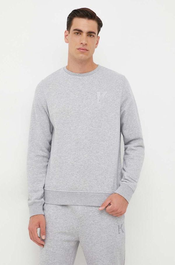 Karl Lagerfeld Dukserica Karl Lagerfeld za muškarce, boja: siva, melanž