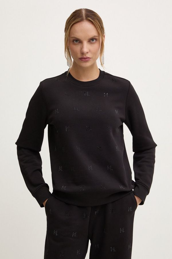 Karl Lagerfeld Dukserica Karl Lagerfeld za žene, boja: crna, s aplikacijom, 246W1804