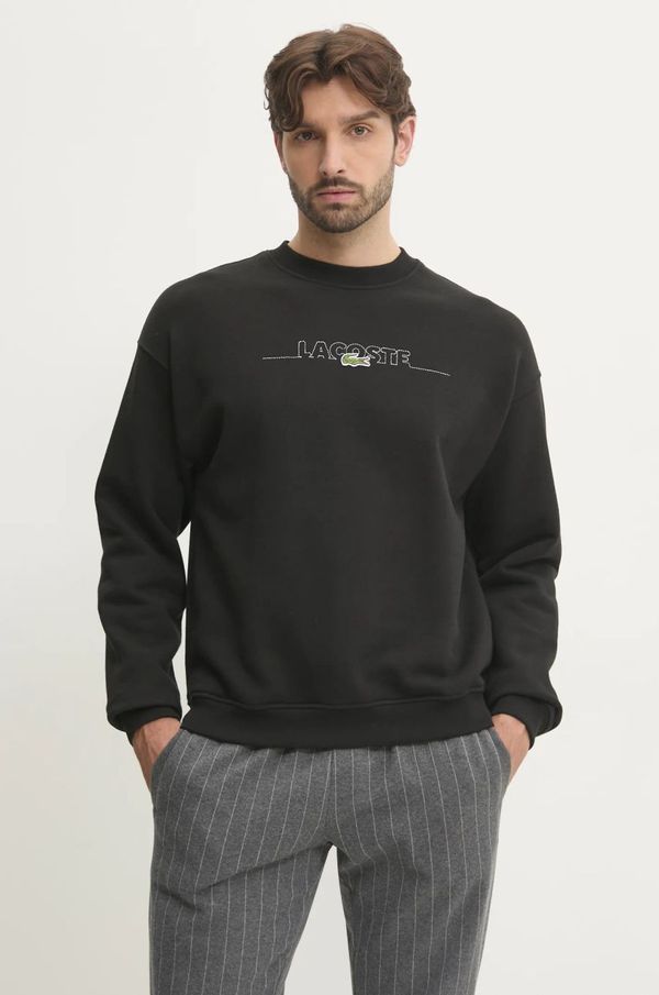 Lacoste Dukserica Lacoste za muškarce, boja: crna, s uzorkom, SH3878
