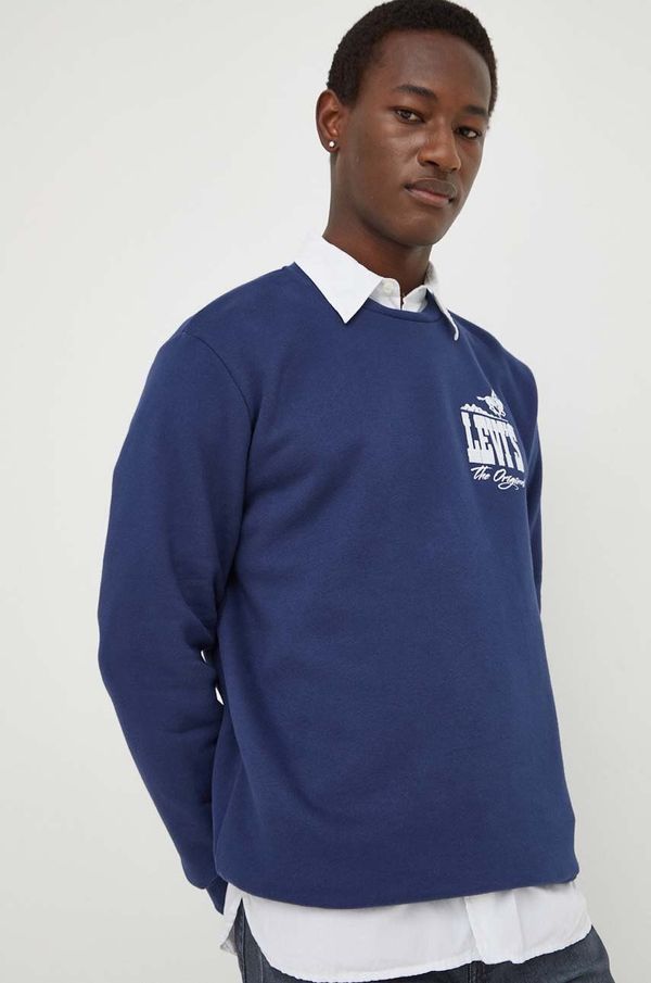 Levi's Dukserica Levi's za muškarce, boja: tamno plava, s tiskom