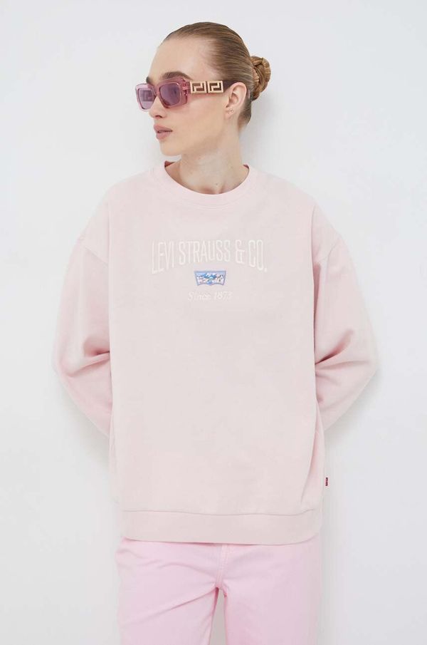 Levi's Dukserica Levi's za žene, boja: ružičasta, s aplikacijom