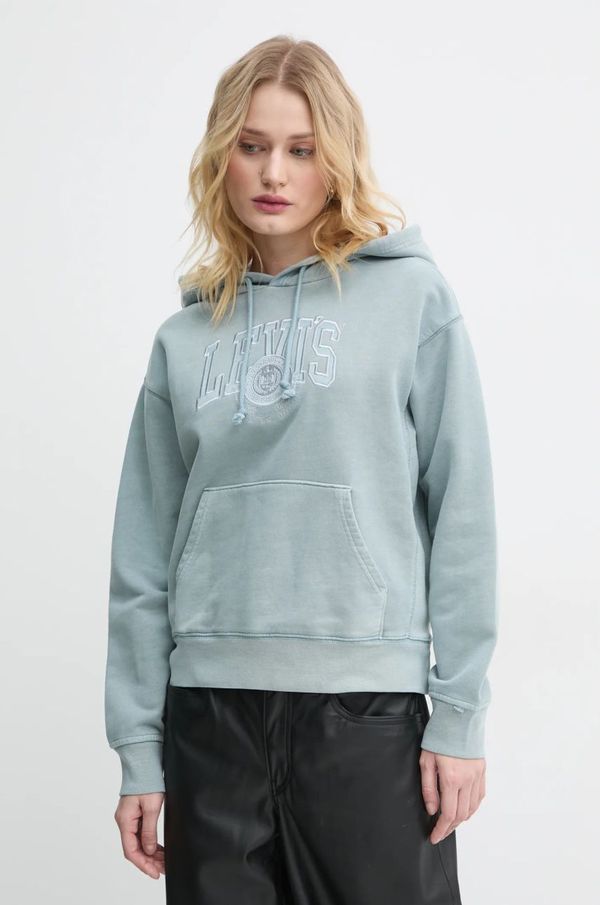 Levi's Dukserica Levi's za žene, s kapuljačom, s tiskom