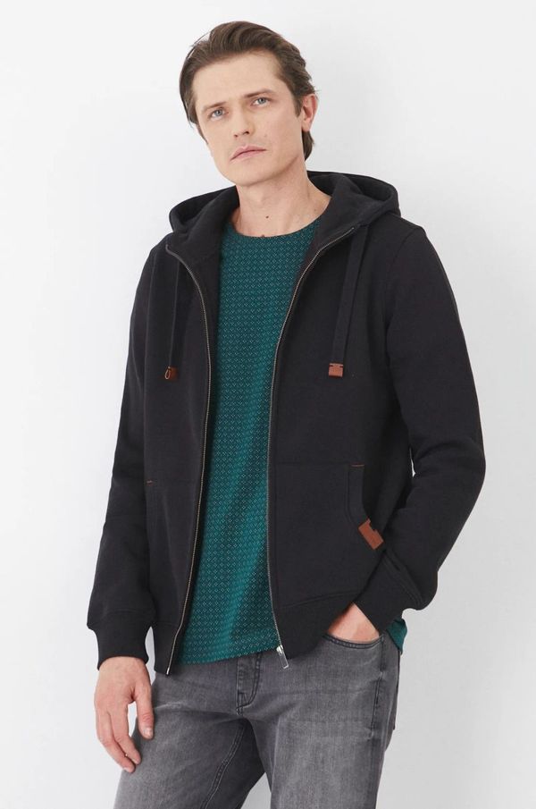 Medicine Dukserica Medicine za muškarce, boja: crna, s kapuljačom, melanž