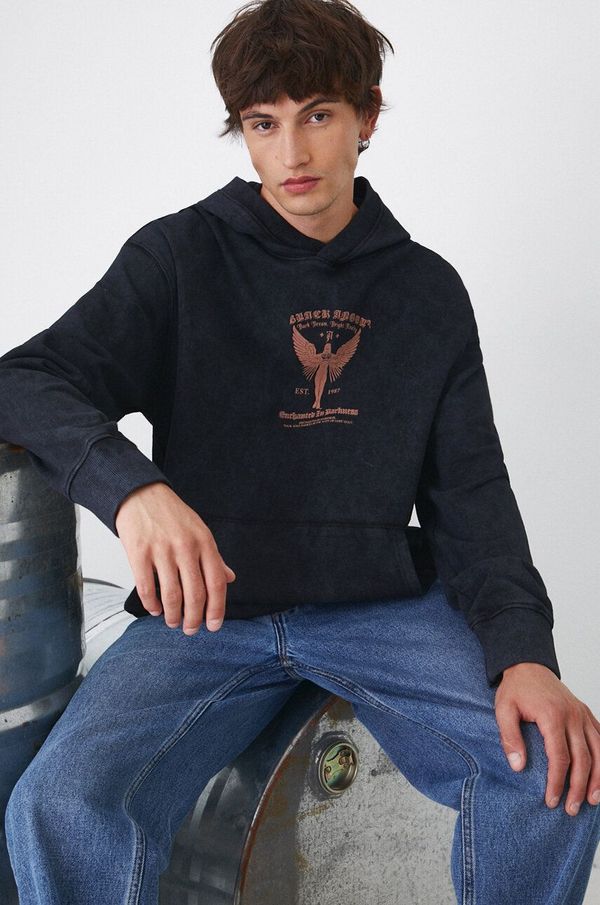 Medicine Dukserica Medicine za muškarce, boja: crna, s kapuljačom, s tiskom