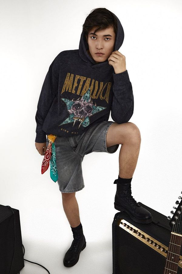 Medicine Dukserica Medicine za muškarce, boja: siva, s kapuljačom, s tiskom