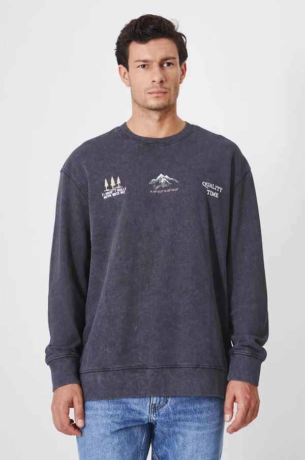 Medicine Dukserica Medicine za muškarce, boja: siva, s tiskom