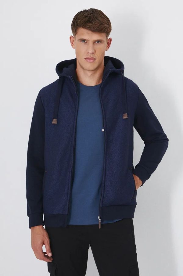 Medicine Dukserica Medicine za muškarce, boja: tamno plava, s kapuljačom, melanž