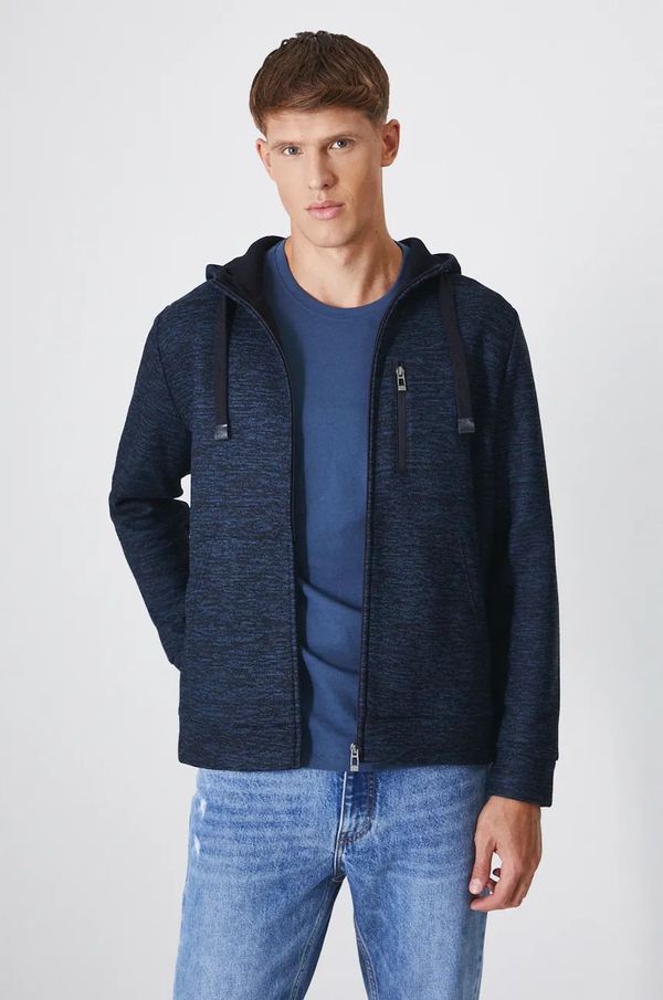 Medicine Dukserica Medicine za muškarce, boja: tamno plava, s kapuljačom, melanž