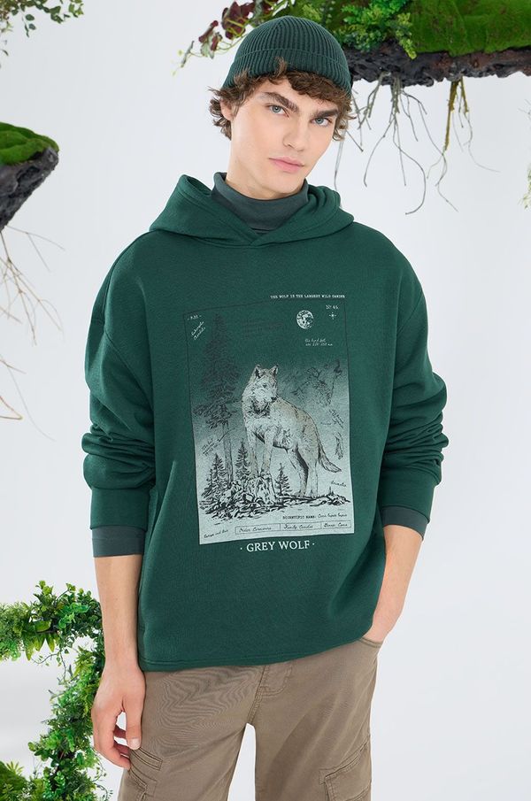 Medicine Dukserica Medicine za muškarce, boja: zelena, s kapuljačom, s tiskom