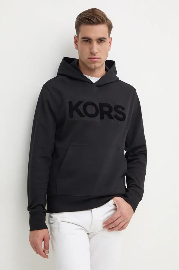 Michael Kors Dukserica Michael Kors za muškarce, boja: crna, s kapuljačom, s aplikacijom, CF452D05MF