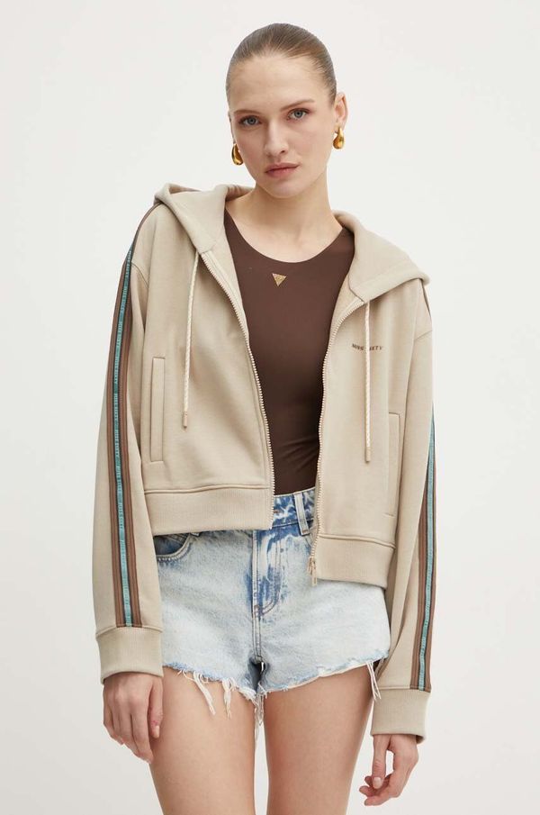 Miss Sixty Dukserica Miss Sixty 6L2TJ0140000 TJ0140  SWEATER JACKET za žene, boja: bež, s kapuljačom, s aplikacijom, 6L2TJ0140000