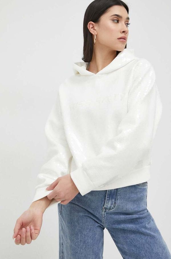 Miss Sixty Dukserica Miss Sixty za žene, boja: bež, s kapuljačom, s aplikacijom