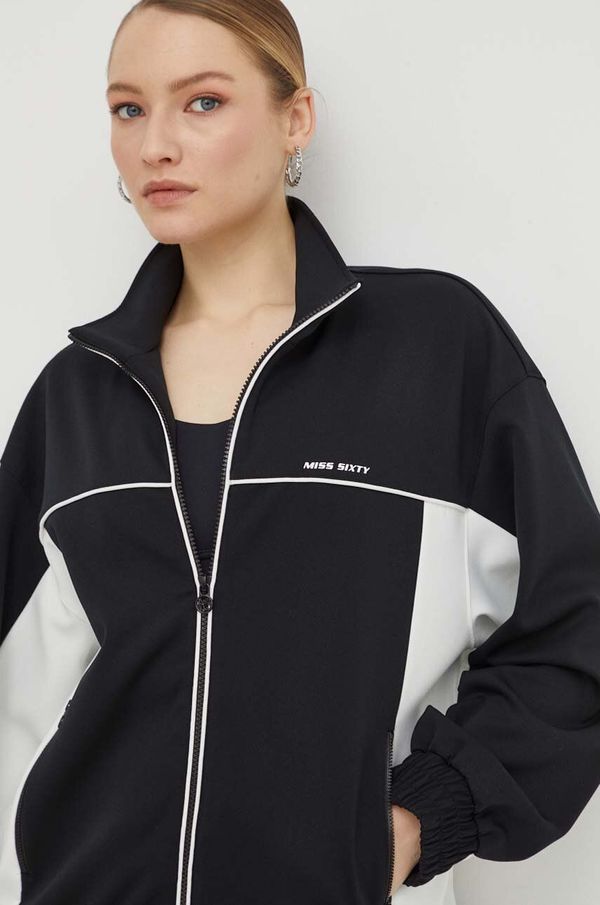 Miss Sixty Dukserica Miss Sixty za žene, boja: crna, s uzorkom