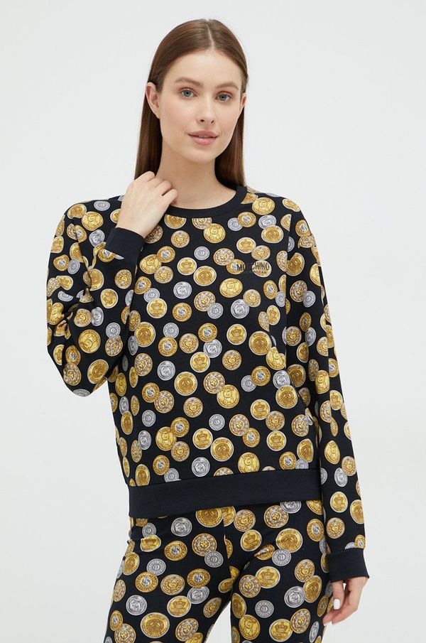 Moschino Underwear Dukserica Moschino Underwear za žene, boja: crna, s uzorkom