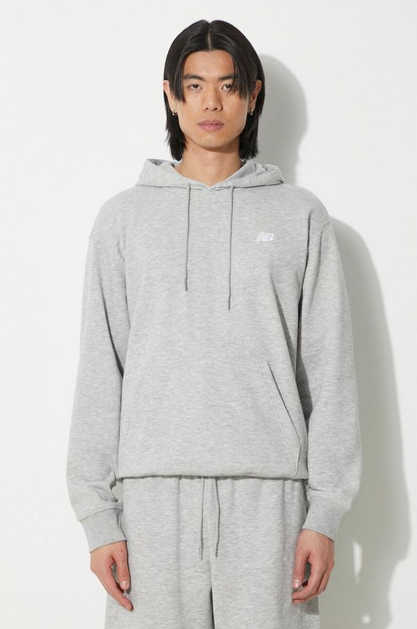 New Balance Dukserica New Balance Sport Essentials za muškarce, boja: siva, s kapuljačom, melanž, MT41508AG