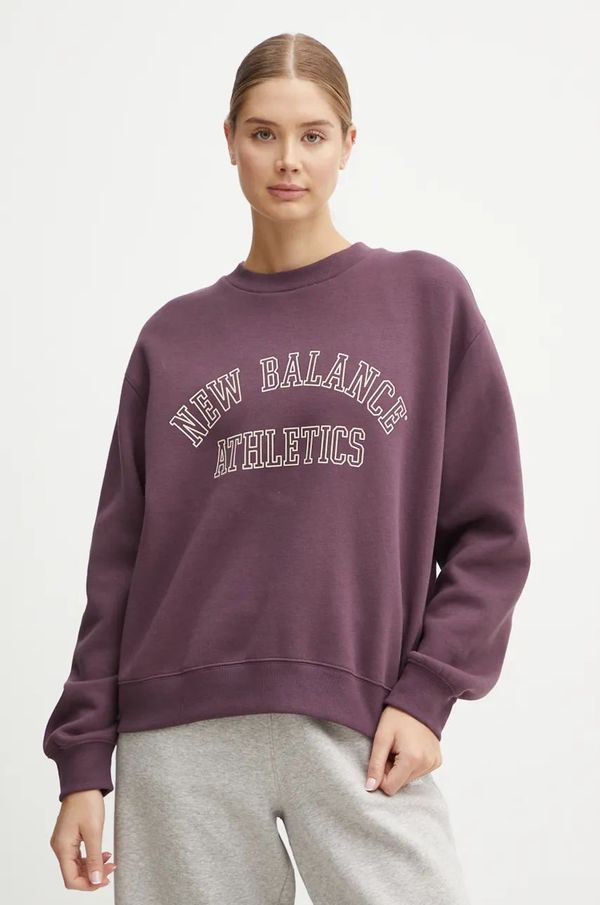 New Balance Dukserica New Balance za žene, boja: ljubičasta, s tiskom, WT43516PLN