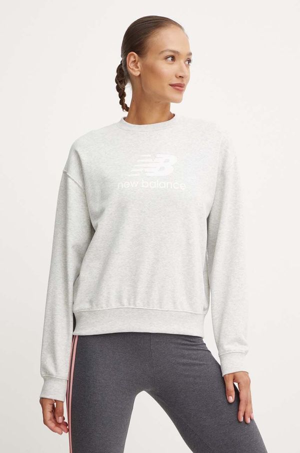New Balance Dukserica New Balance za žene, boja: siva, melanž, WT41503AHH