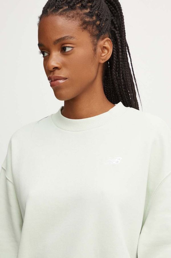 New Balance Dukserica New Balance za žene, boja: zelena, bez uzorka, WT41508NUM