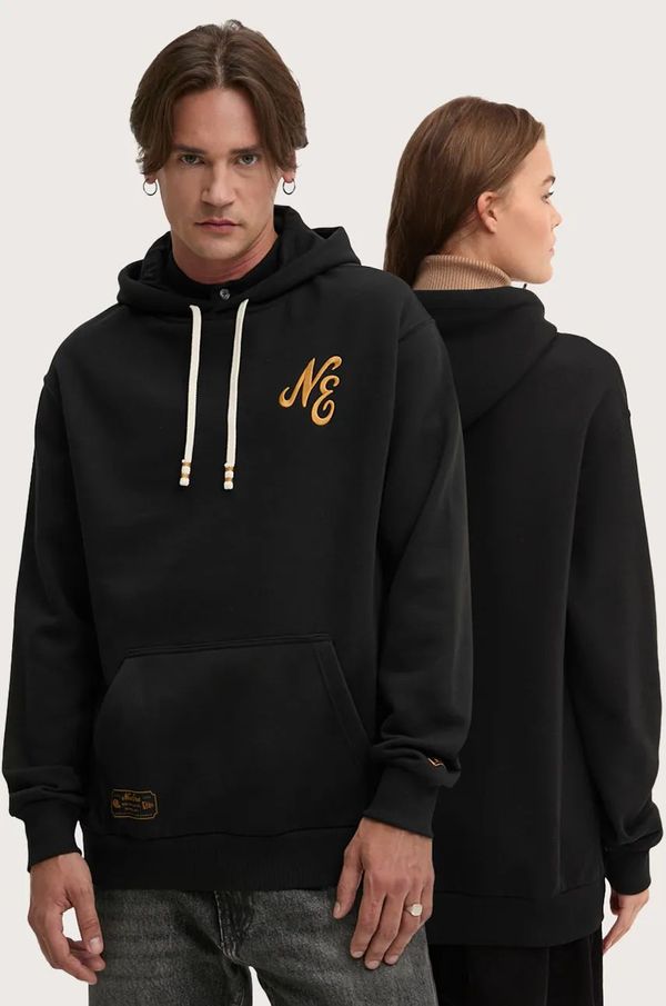 New Era Dukserica New Era boja: crna, s kapuljačom, s aplikacijom, 60435401