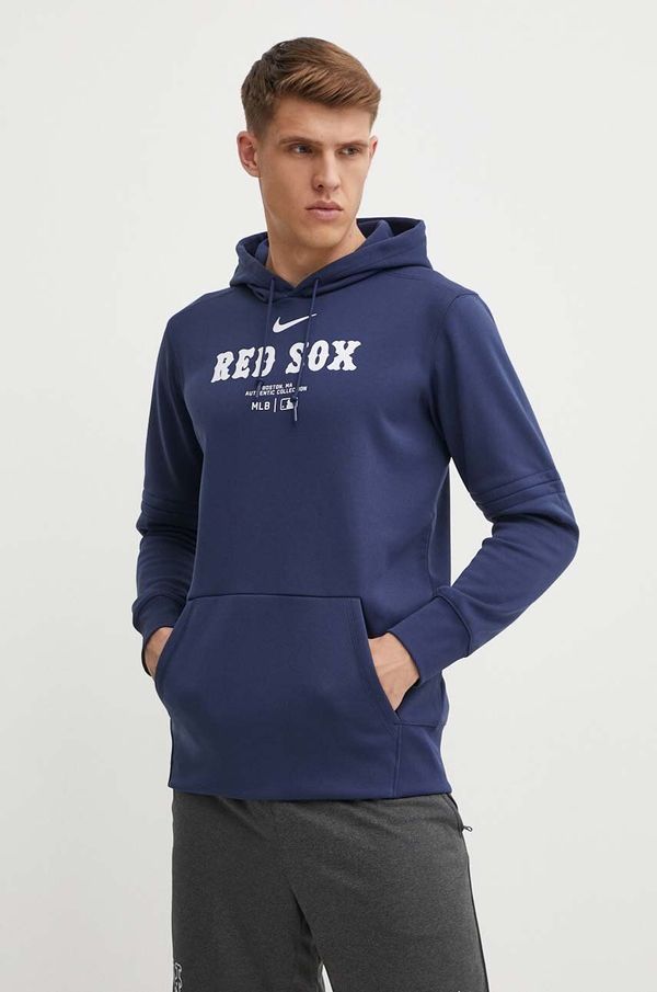 Nike Dukserica Nike Boston Red Sox za muškarce, boja: tamno plava, s kapuljačom, s tiskom