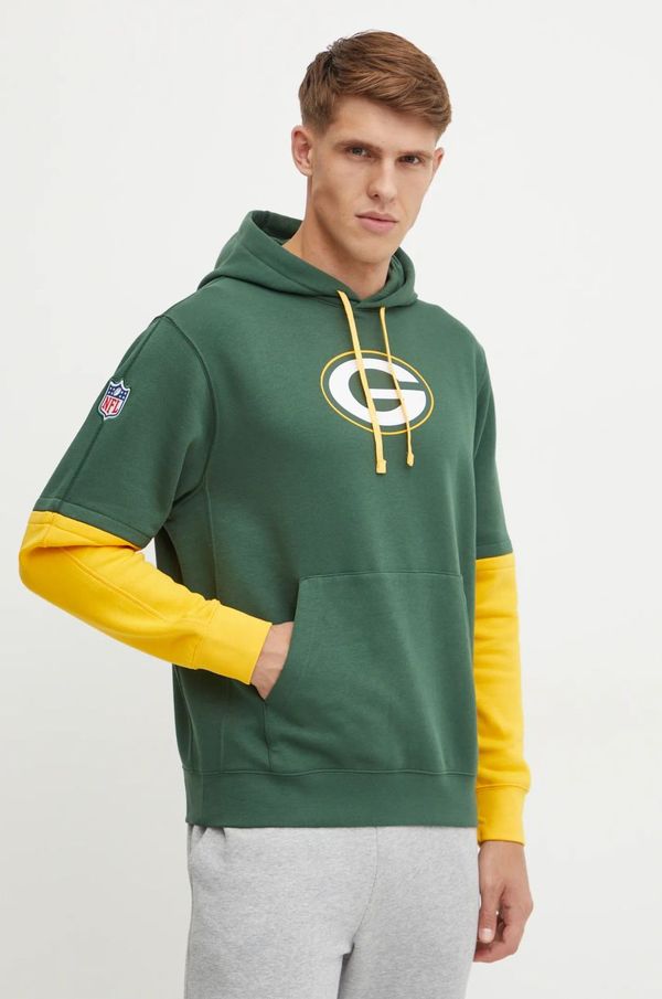 Nike Dukserica Nike Green Bay Packers za muškarce, boja: zelena, s kapuljačom, s uzorkom, 02F2-063K-7T-87G