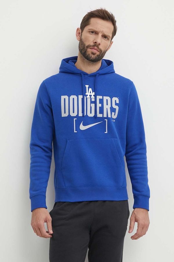 Nike Dukserica Nike Los Angeles Dodgers za muškarce, s kapuljačom, s tiskom