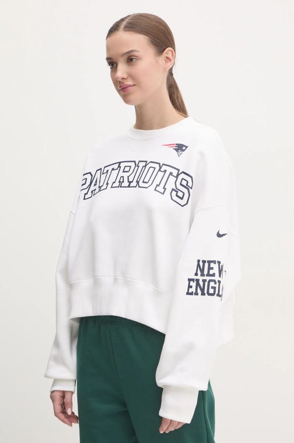 Nike Dukserica Nike New England Patriots za žene, boja: bež, s tiskom, 01D7-11QR-8K-AZ1