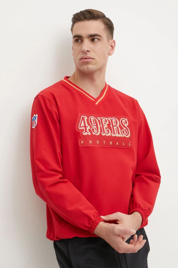 Nike Dukserica Nike San Francisco 49ers za muškarce, boja: crvena, s aplikacijom, 02F4-6DL-73-5UB