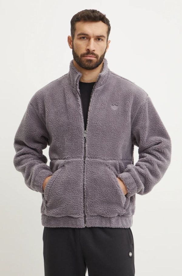 adidas Originals Dukserica od flisa adidas Originals boja: siva, bez uzorka, IY2255