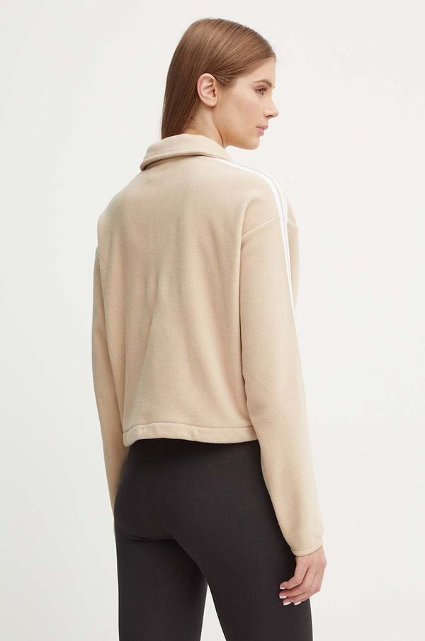 adidas Originals Dukserica od flisa adidas Originals Polarf Half Zip boja: bež, s aplikacijom, IY7267